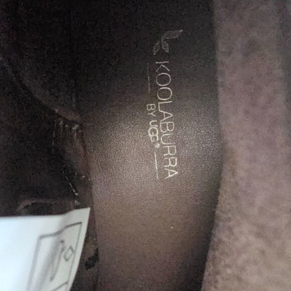 KOOLABURRA by UGG Suede Ankle Booties Light Gray Taupe Size 7 Low Block Heel - Picture 7 of 8